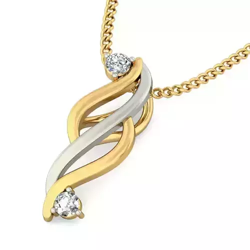 Solitaire Women Pendant 3dm STL OBJ FBX Renders Details