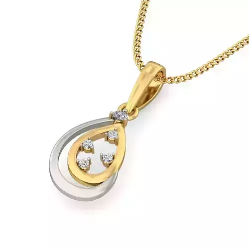 Solitaire Women Pendant 3dm STL OBJ FBX Renders Details