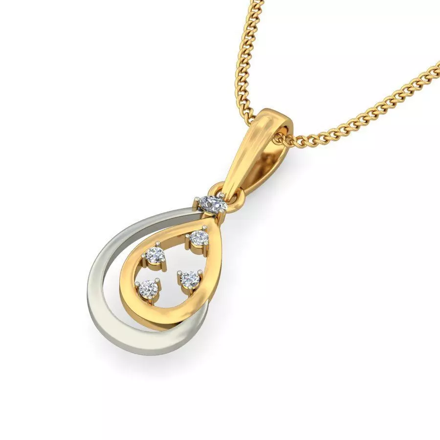 Solitaire Women Pendant 3dm STL OBJ FBX Renders Details 3D print model_0