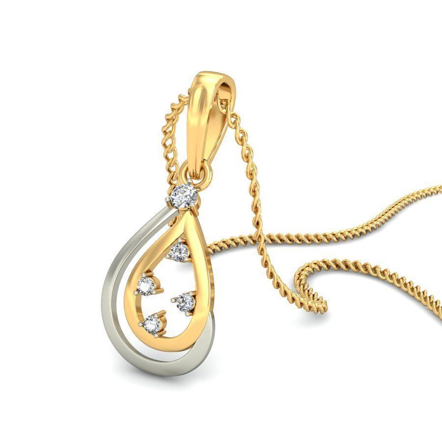 Solitaire Women Pendant 3dm STL OBJ FBX Renders Details 3D print model_8