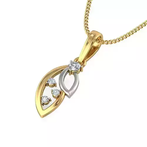 Solitaire Women Pendant 3dm STL OBJ FBX Renders Details