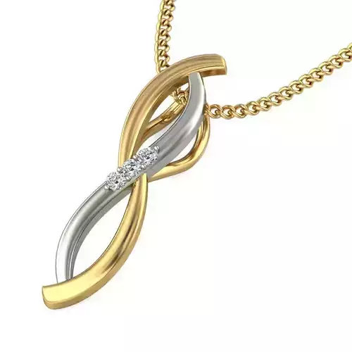 Solitaire Women Pendant 3dm STL OBJ FBX Renders Details
