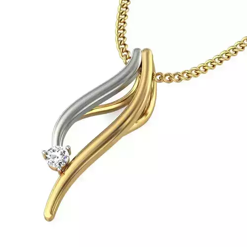Solitaire Women Pendant 3dm STL OBJ FBX Renders Details