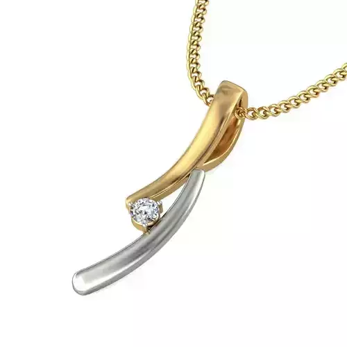 Solitaire Women Pendant 3dm STL OBJ FBX Renders Details