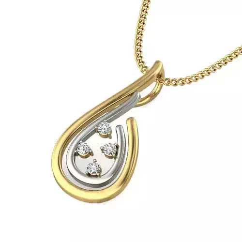 Solitaire Women Pendant 3dm STL OBJ FBX Renders Details