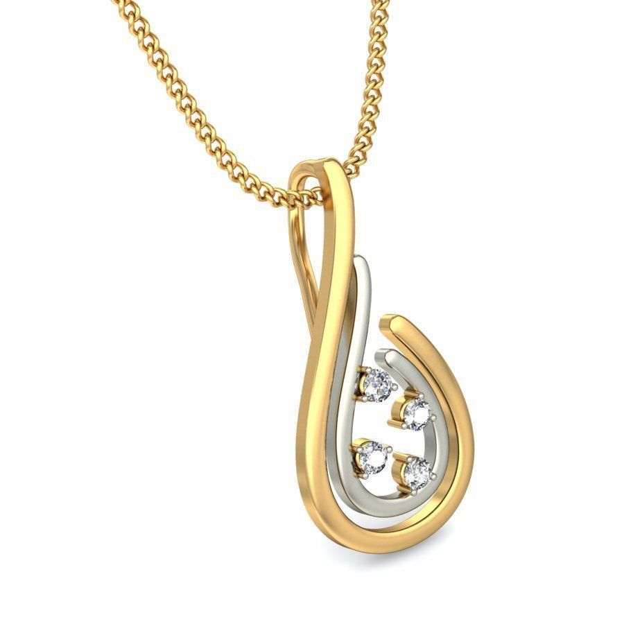 Solitaire Women Pendant 3dm STL OBJ FBX Renders Details 3D print model_5