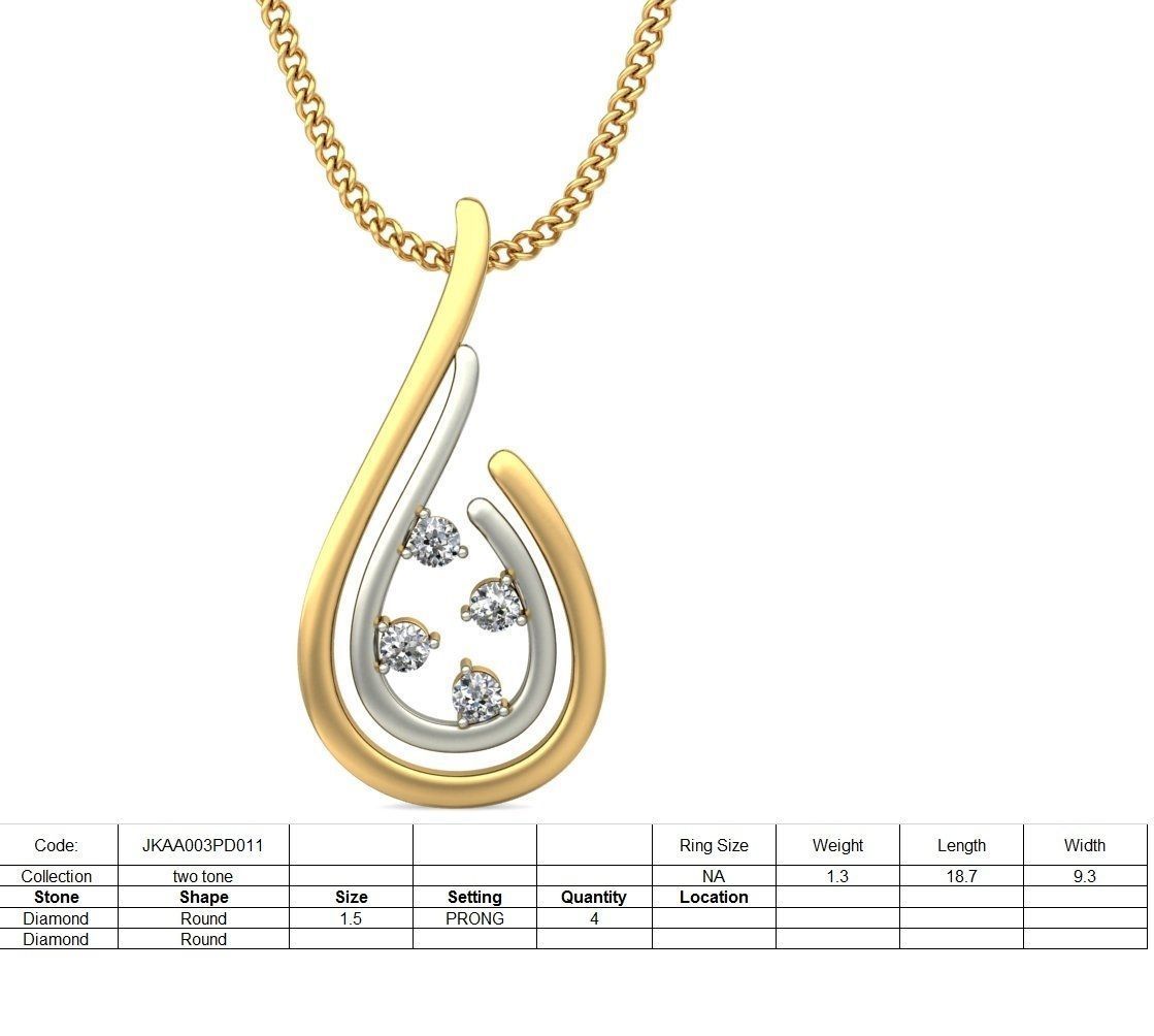 Solitaire Women Pendant 3dm STL OBJ FBX Renders Details 3D print model_1