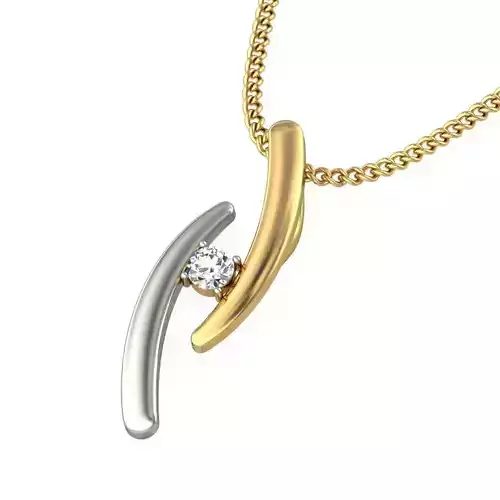 Solitaire Women Pendant 3dm STL OBJ FBX Renders Details