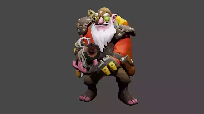 Kardel Sharpeye - sniper Low-poly 3D model