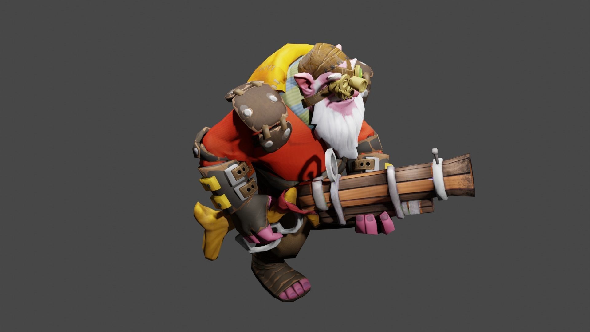 Kardel Sharpeye - sniper Low-poly 3D model_2