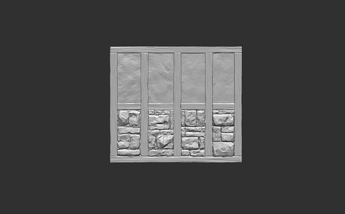 Medieval Wall 4 3D model