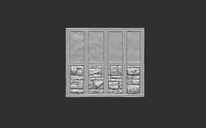 Medieval Wall 4 3D model