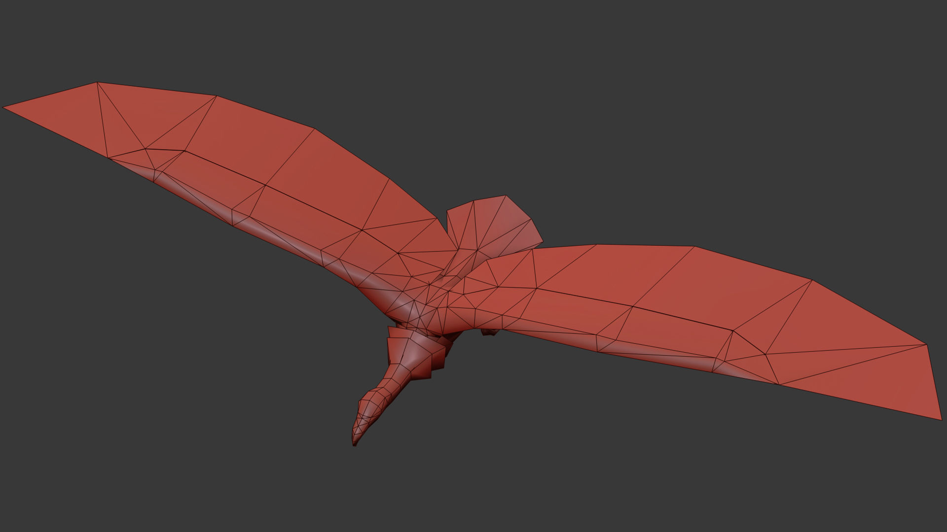 low-poly animated vulture Low-poly 3D model_3