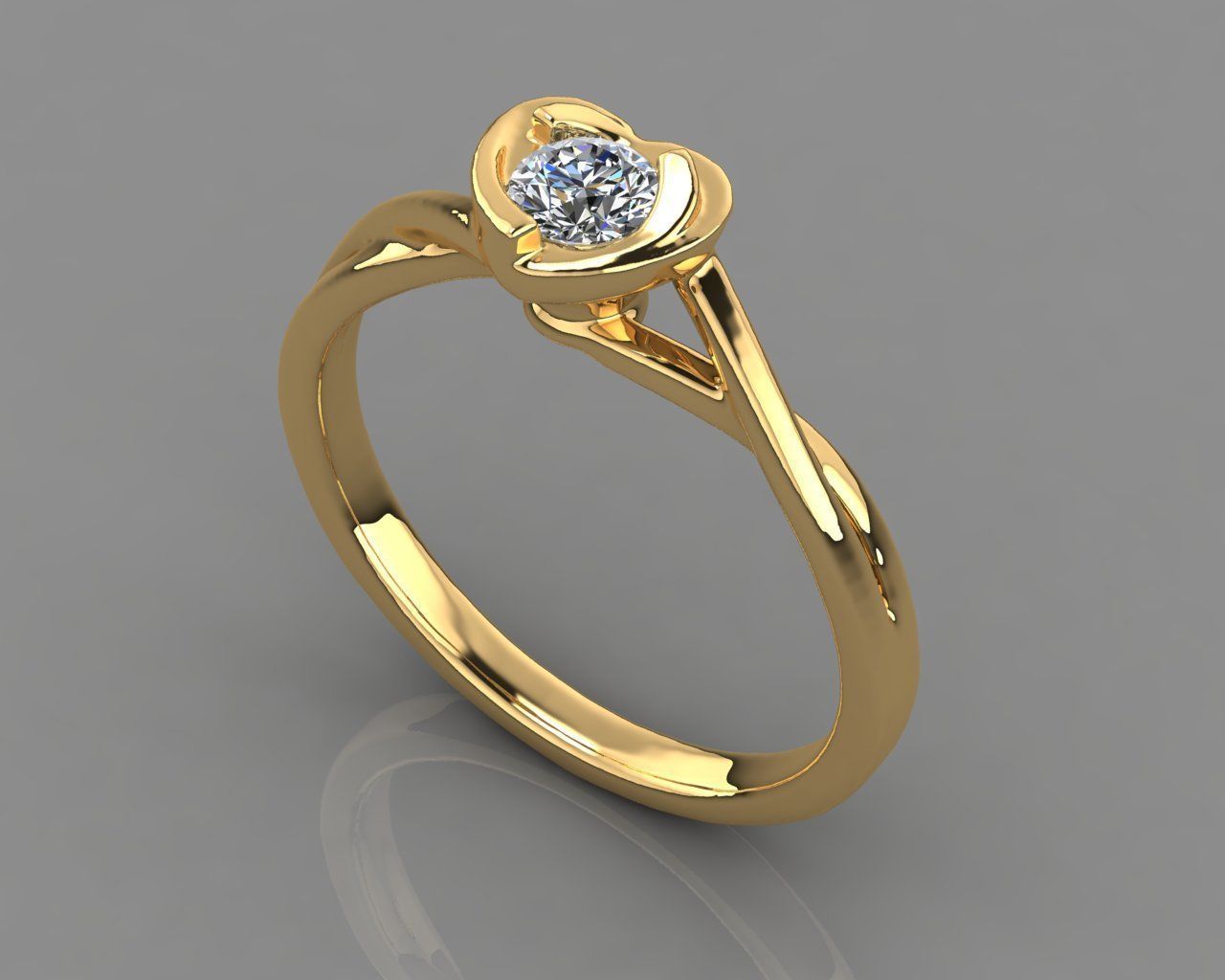 Heart Ring  3D print model_15