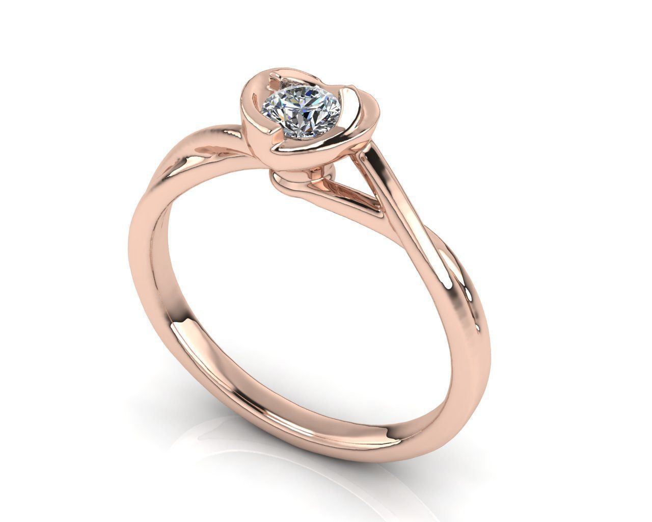 Heart Ring  3D print model_2