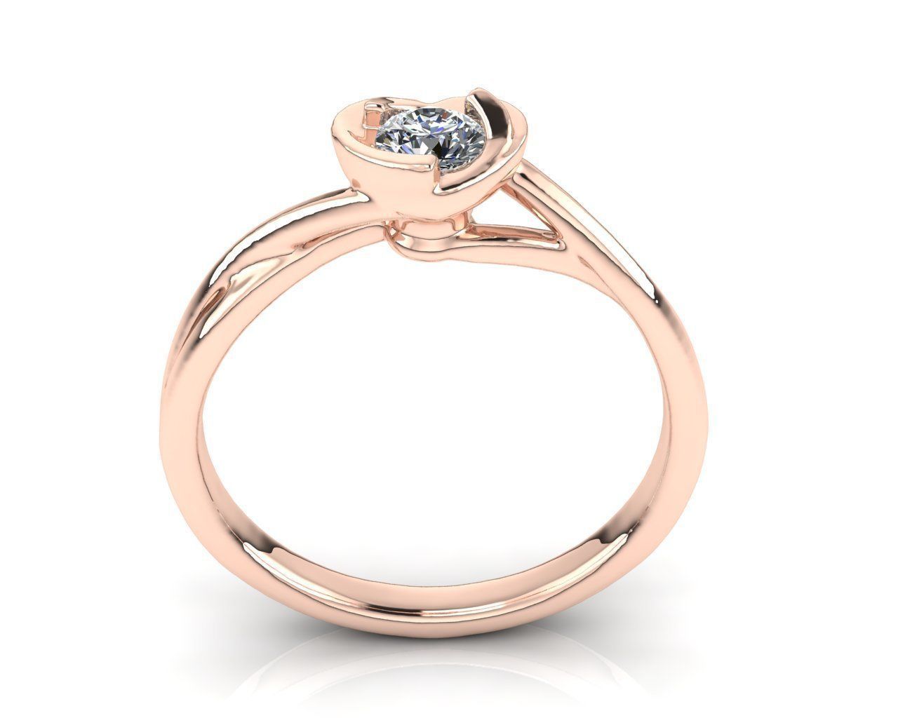 Heart Ring  3D print model_10