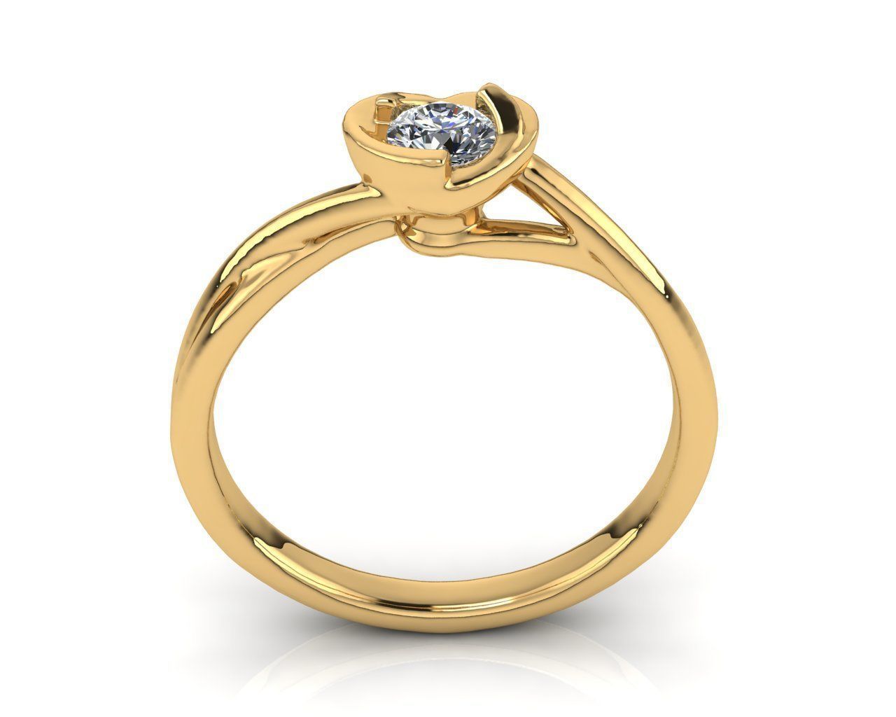 Heart Ring  3D print model_4