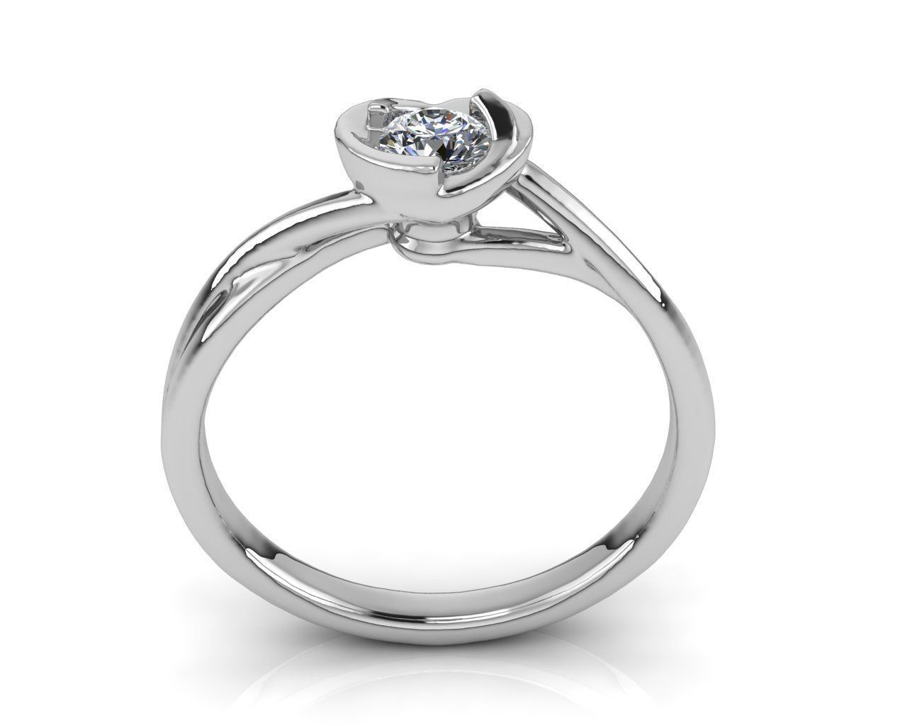 Heart Ring  3D print model_11