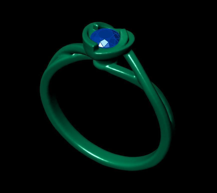 Heart Ring  3D print model_6