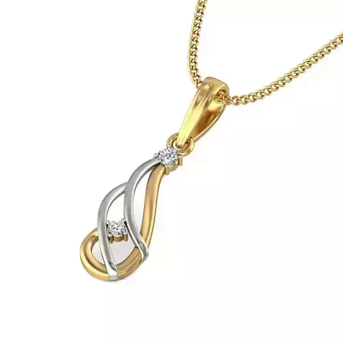 Solitaire Women Pendant 3dm STL OBJ FBX Renders Details