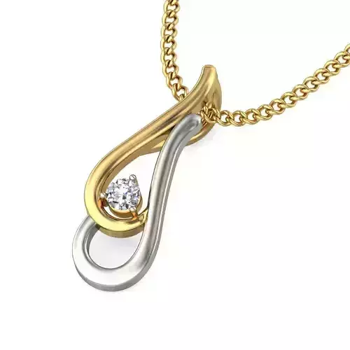 Solitaire Women Pendant 3dm STL OBJ FBX Renders Details