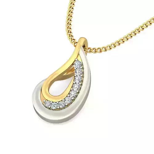 Solitaire Women Pendant 3dm STL OBJ FBX Renders Details