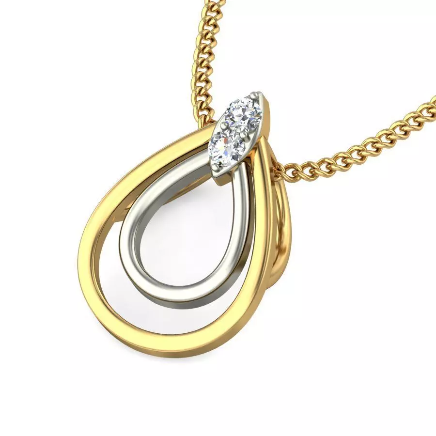 Solitaire Women Pendant 3dm STL OBJ FBX Renders Details 3D print model_0