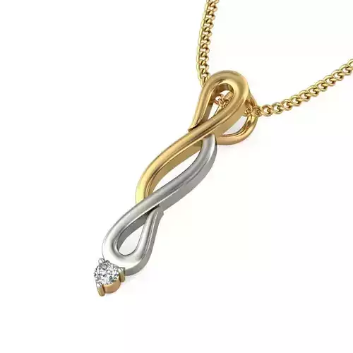 Solitaire Women Pendant 3dm STL OBJ FBX Renders Details