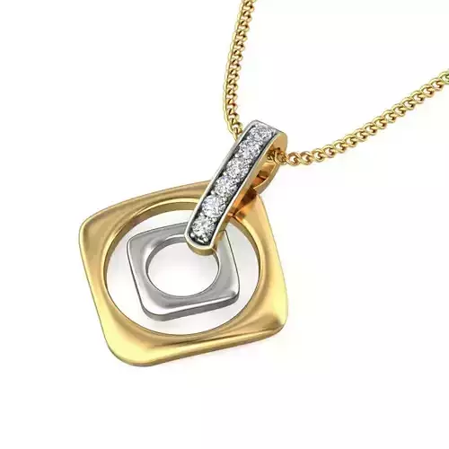 Solitaire Women Pendant 3dm STL OBJ FBX Renders Details
