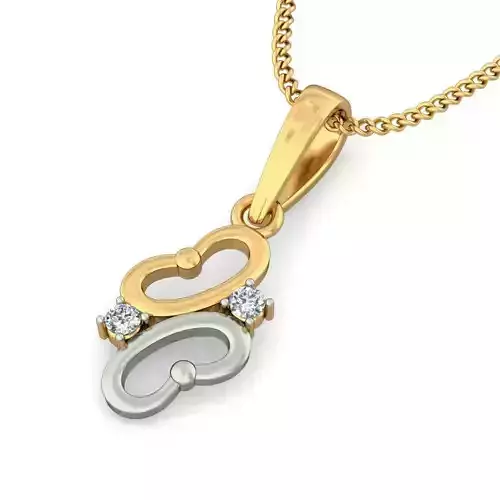 Solitaire Women Pendant 3dm STL OBJ FBX Renders Details