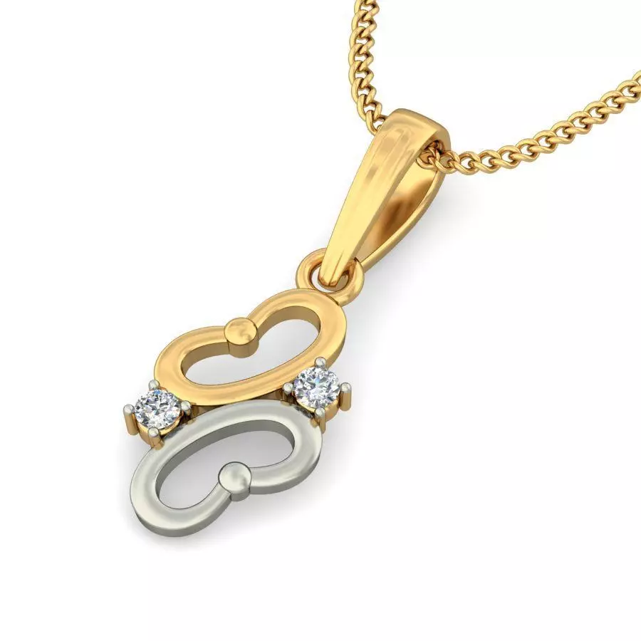 Solitaire Women Pendant 3dm STL OBJ FBX Renders Details 3D print model_0