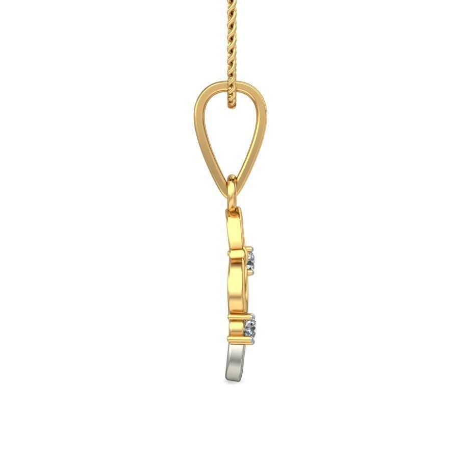 Solitaire Women Pendant 3dm STL OBJ FBX Renders Details 3D print model_3