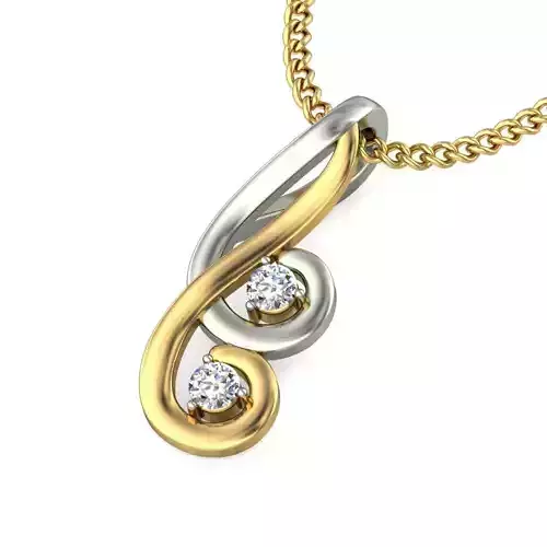Solitaire Women Pendant 3dm STL OBJ FBX Renders Details