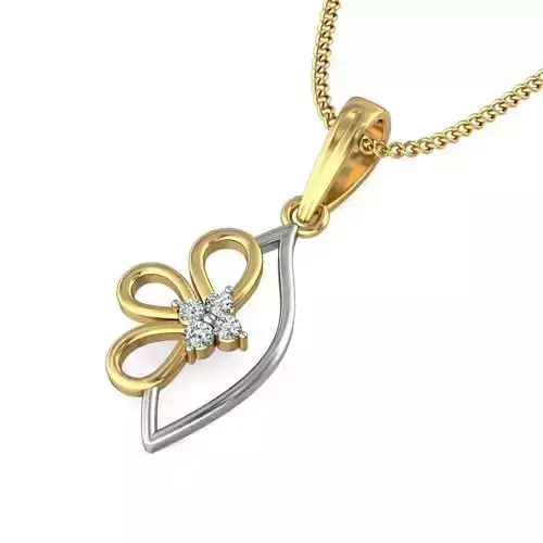 Solitaire Women Pendant 3dm STL OBJ FBX Renders Details