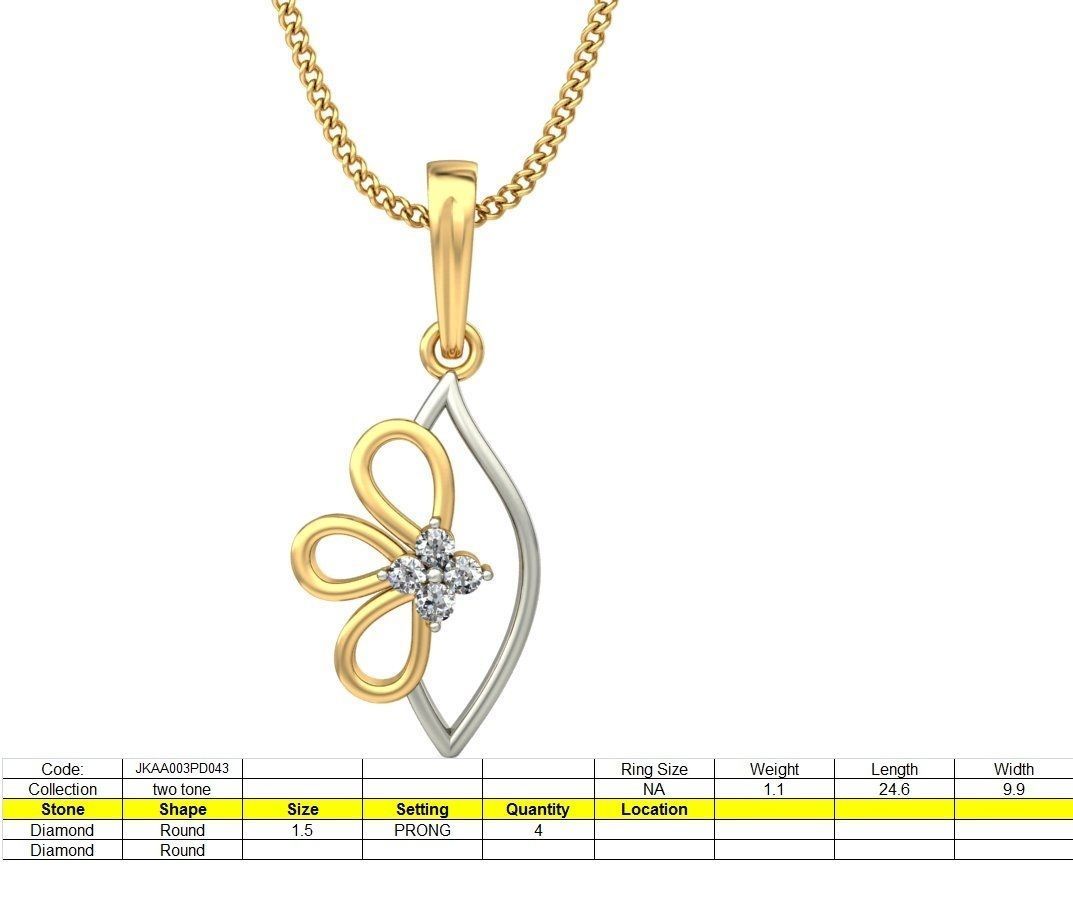 Solitaire Women Pendant 3dm STL OBJ FBX Renders Details 3D print model_1