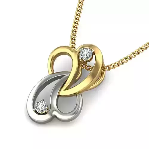 Solitaire Women Pendant 3dm STL OBJ FBX Renders Details
