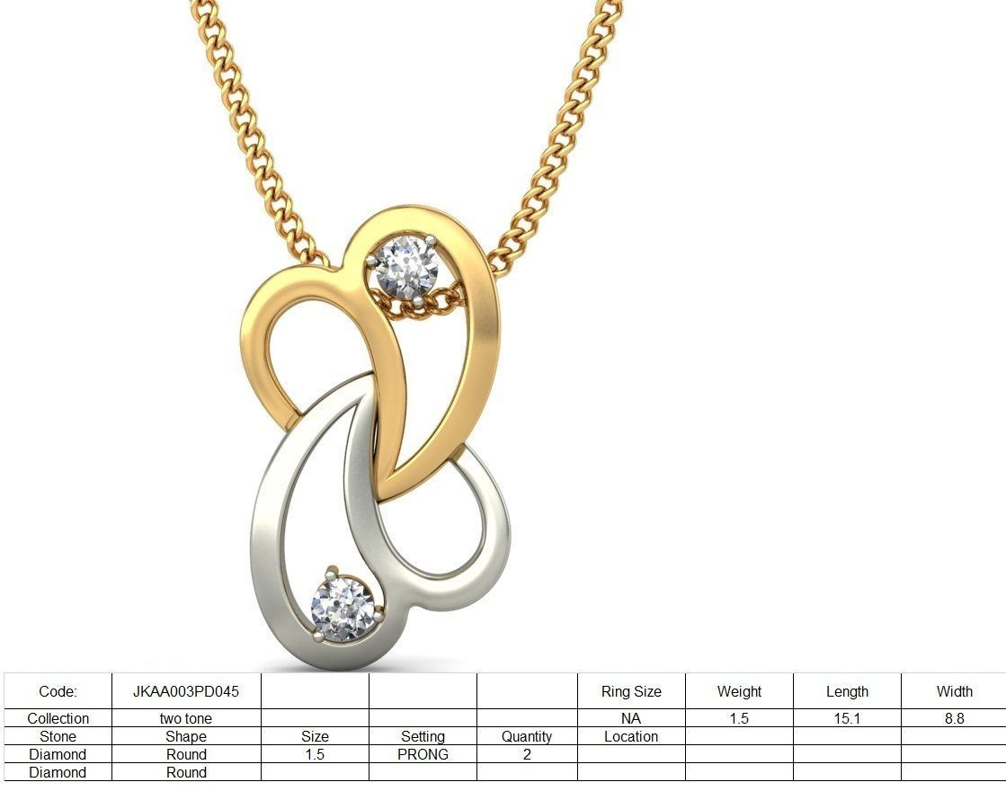 Solitaire Women Pendant 3dm STL OBJ FBX Renders Details 3D print model_2