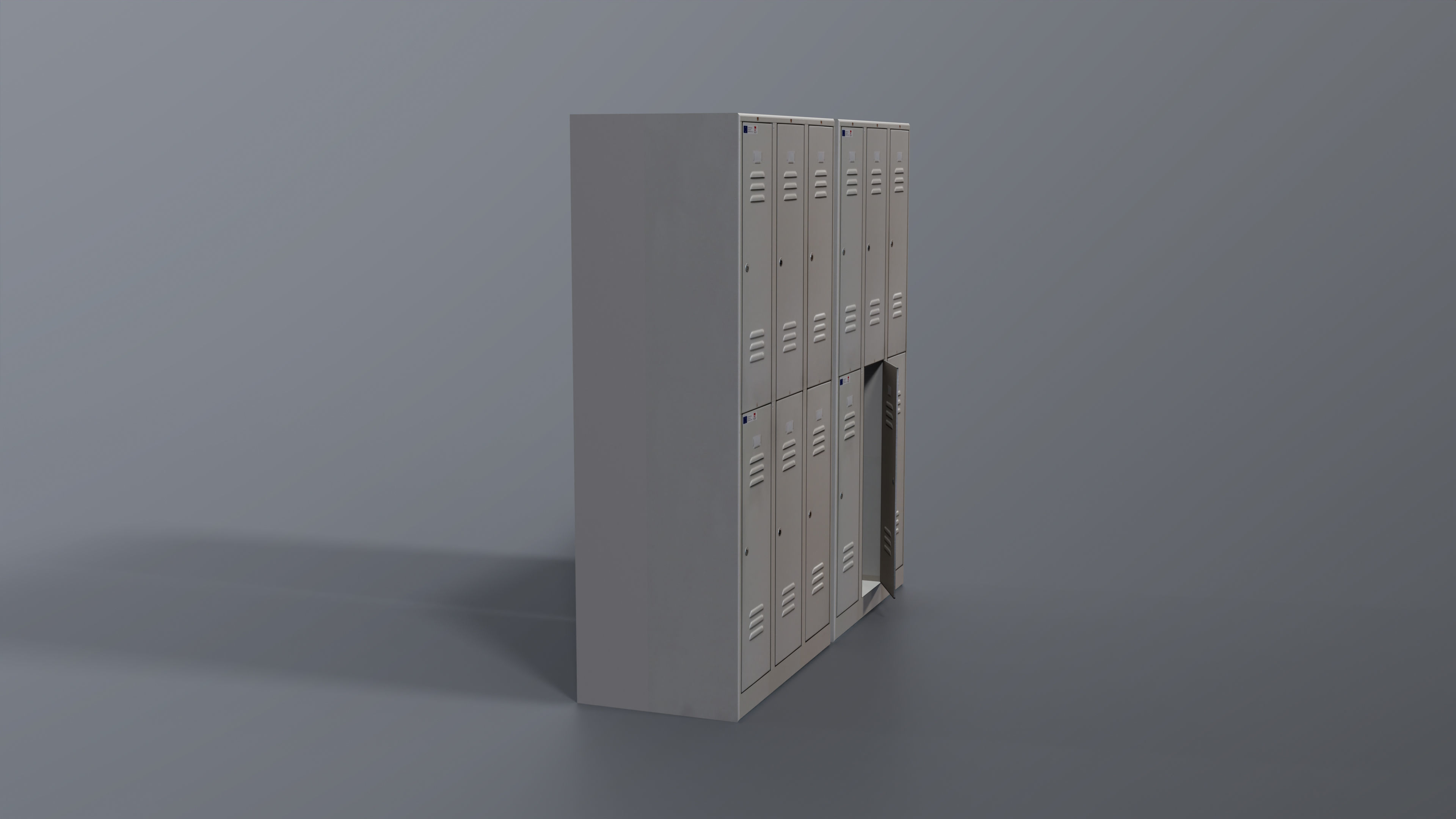 Locker cabinet Low-poly 3D model_6
