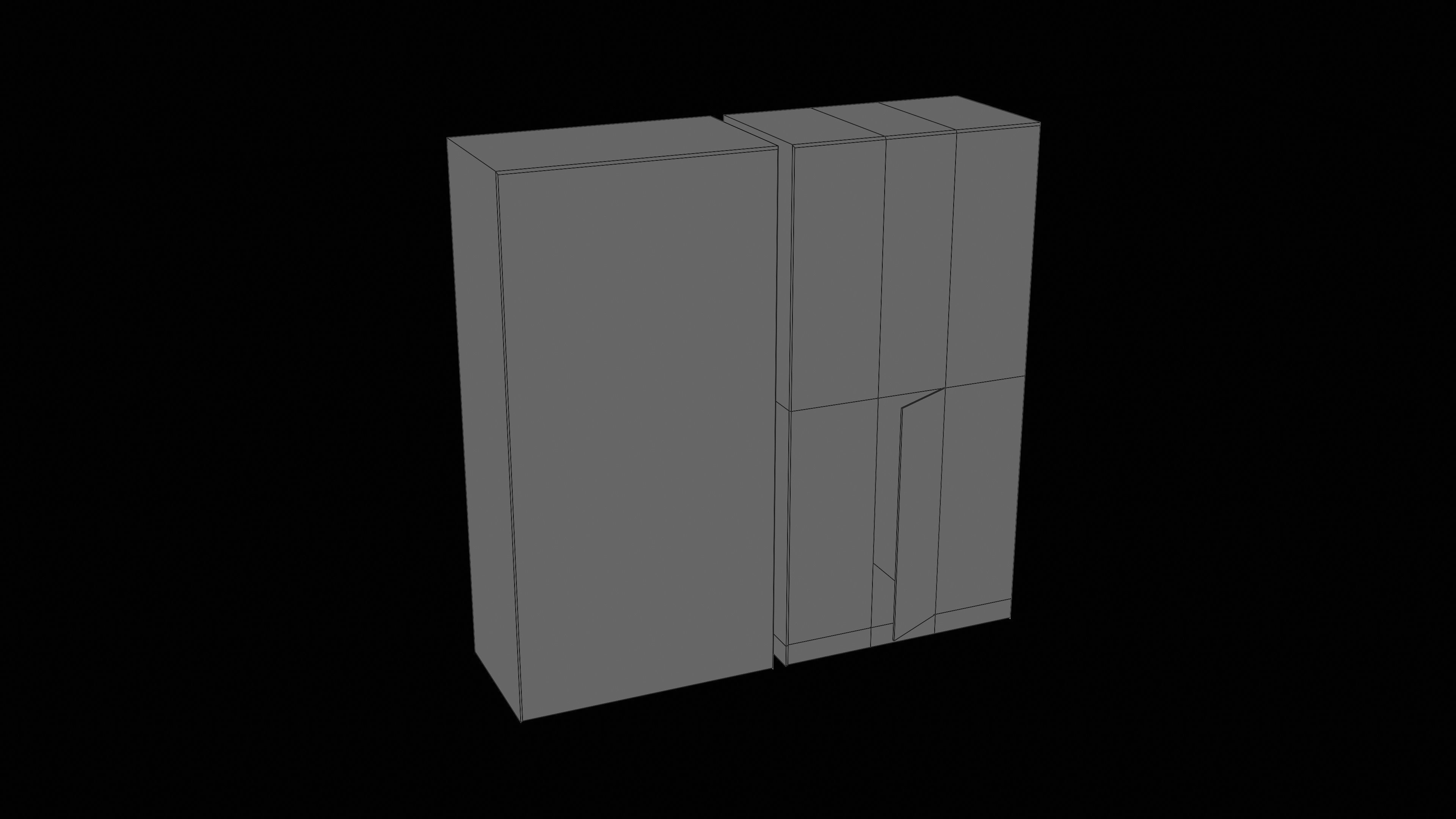 Locker cabinet Low-poly 3D model_13