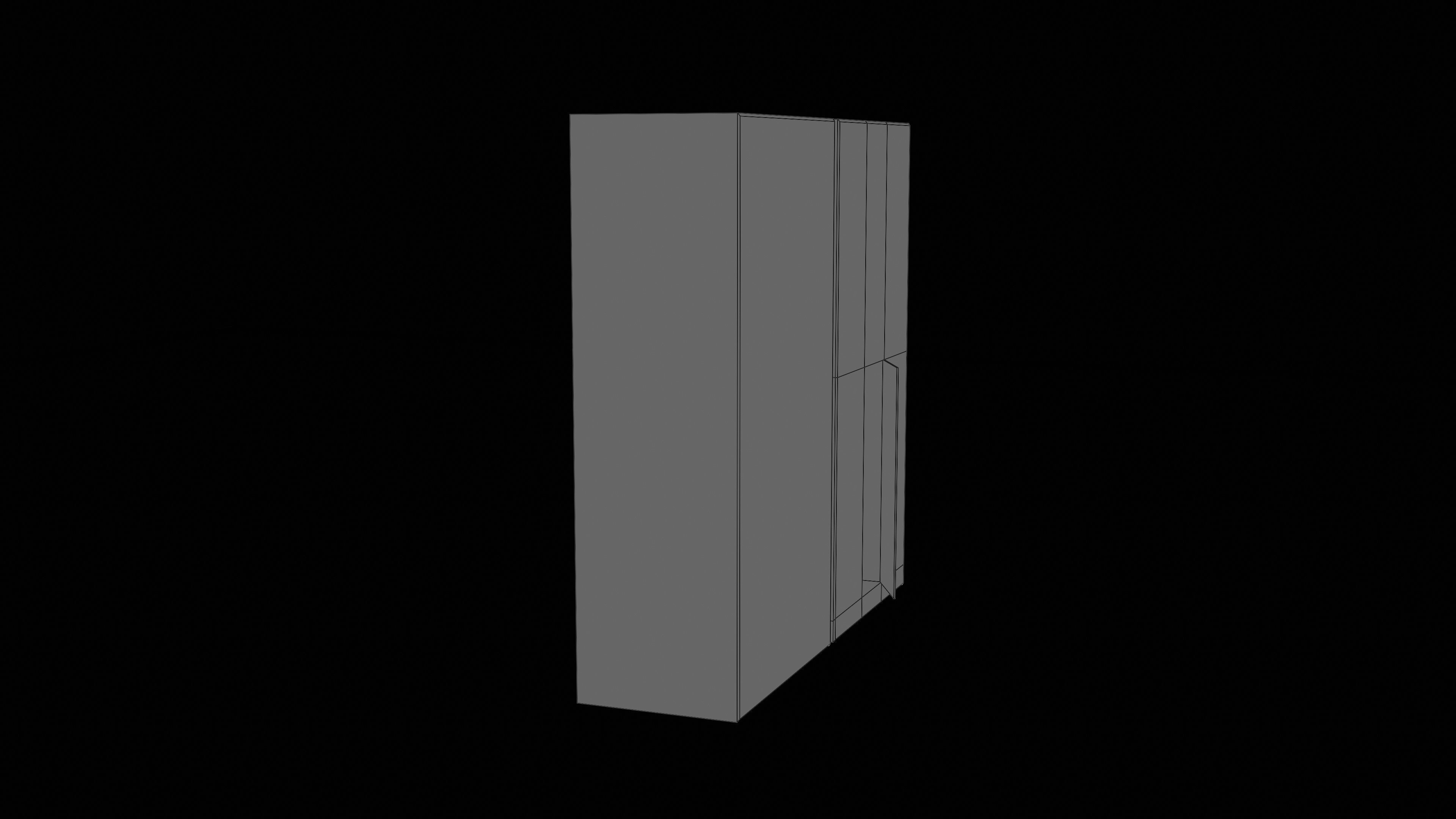 Locker cabinet Low-poly 3D model_8