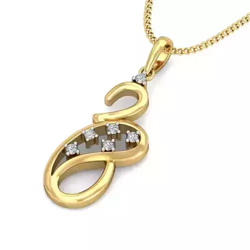 Solitaire Women Pendant 3dm STL OBJ FBX Renders Details