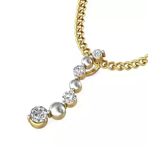 Solitaire Women Pendant 3dm STL OBJ FBX Renders Details