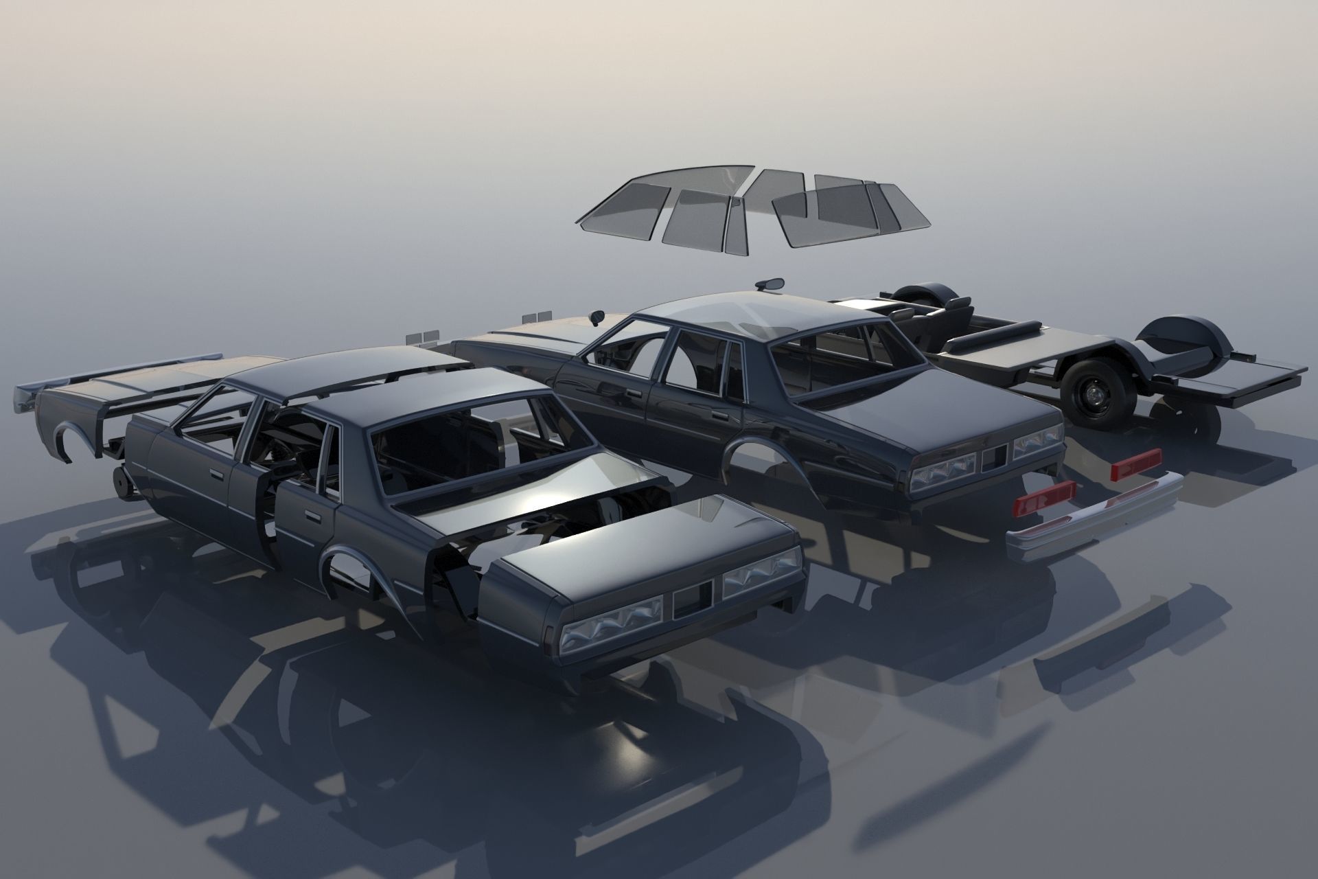 Chevrolet Impala 1977 3D print model_13