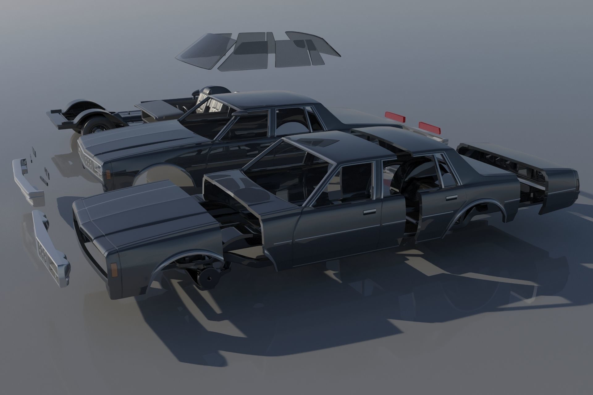 Chevrolet Impala 1977 3D print model_12