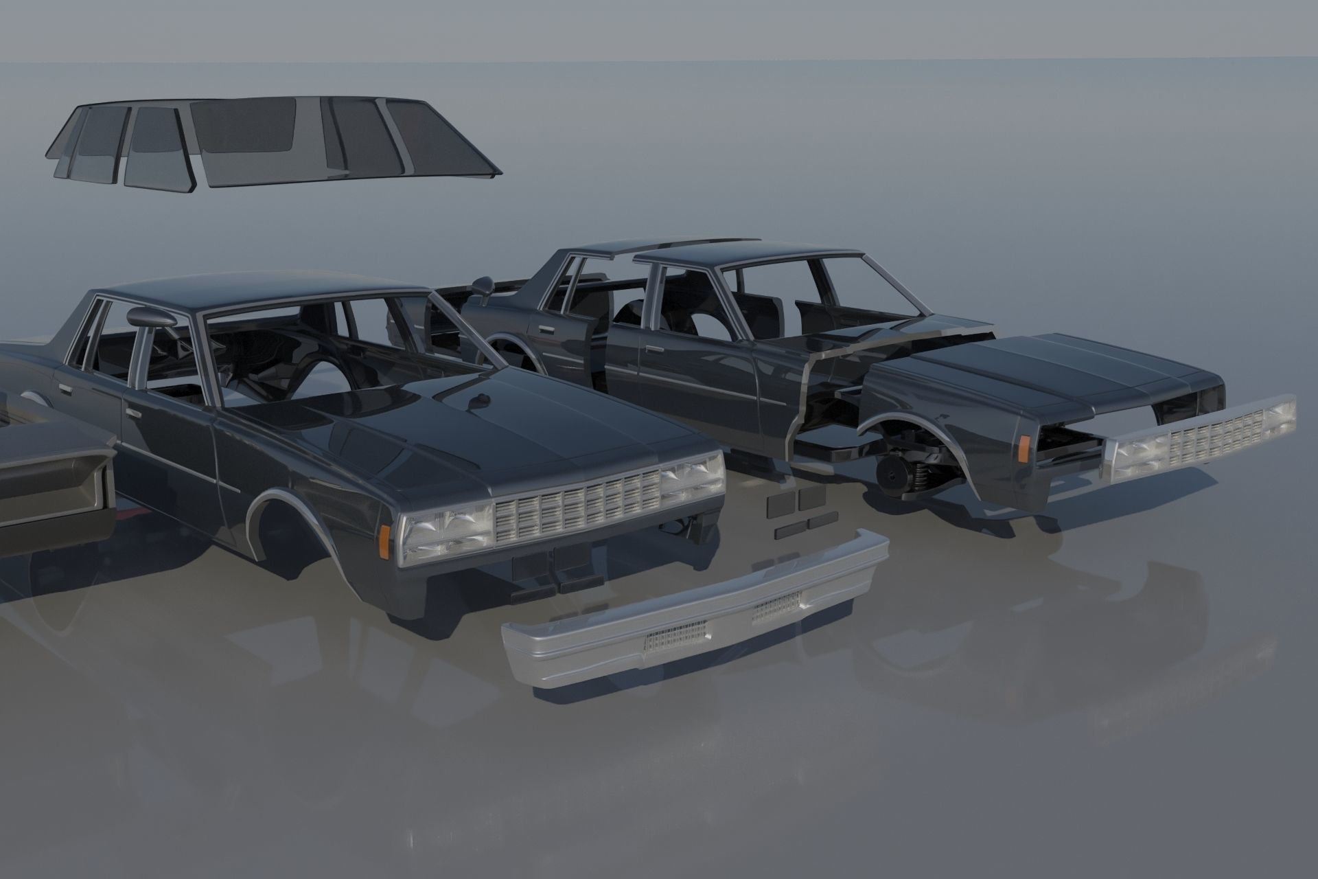 Chevrolet Impala 1977 3D print model_15