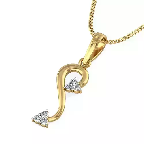 Solitaire Women Pendant 3dm STL OBJ FBX Renders Details
