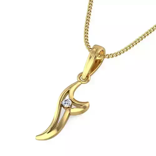 Solitaire Women Pendant 3dm STL OBJ FBX Renders Details