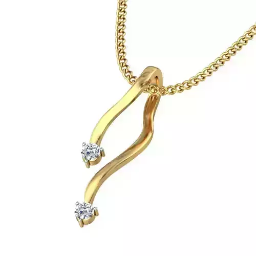 Solitaire Women Pendant 3dm STL OBJ FBX Renders Details