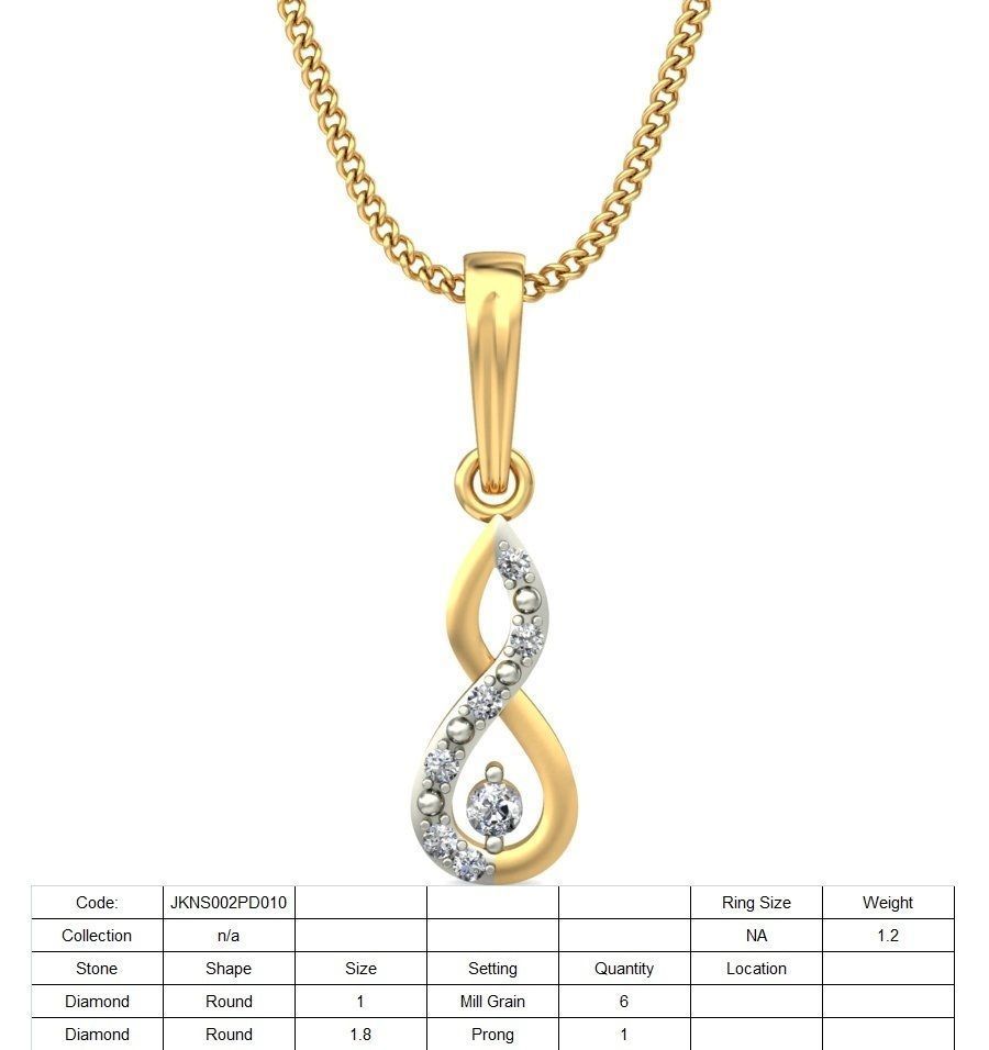 Solitaire Women Pendant 3dm STL OBJ FBX Renders Details 3D print model_1