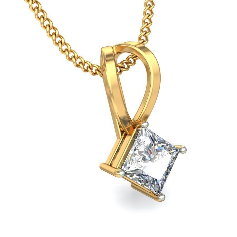 Women Princess Stone Pendant 3dm STL OBJ FBX Renders Details 3D print model_6